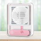 Mini Ventilador Ar Gelado Umidificador Luz Led Portatil - Guiro