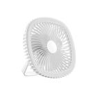 Mini Ventilador De Mesa Luz Ring Light Usb Portátil Branco