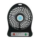 Mini Ventilador Mesa Portátil Recarregável Usb 3 Vel Preto - Exbom