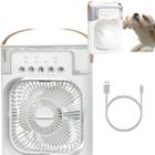 Mini Ventilador Portátil Branco Para Mesa