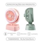 Mini Ventilador Turbo com Umidificador e LED. Bivolt - ANNICKSTOREE