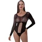 Mini vestido body lingerie sexy arrastão com strass sensual