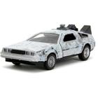 Miniatura - 1:32 - Delorean Time Machine Frost Version - Back to The Future - Jada Toys 34785