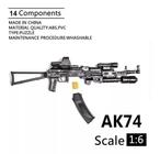 Miniatura arm brinquedo Ak74 escala 1/6 assault rifl