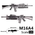 Miniatura arm brinquedo M16a4 escala 1/6 rifl