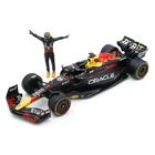 Miniatura Bburago Oracle Red Bull Racing RB19 F1 2023 Max Verstappen 1 1/24 c/ Boneco Piloto