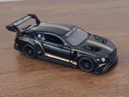 Miniatura Bentley Continental GT3 Kinsmart 1/38 Metal e Fricção Preta