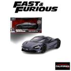 Miniatura California toys - Fast & Furious Shaws McLaren 720s 1:32 Cinza Metálico