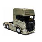 Miniatura Caminhão Cavalo Scania Trucado V8 R730 Welly 1/64 Metal e Fricção Dourado