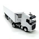 Miniatura Caminhão Volvo FH BR 4X2 e Baú Frigorífico Carrier 3 Eixos 1:50