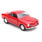 Miniatura Carrinho Karman Ghia Volkswagen 1968 Metal Fricção 11,5 cm Vermelho.