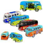 Miniatura Carrinhos Kombi Perua Coleção VAN 70s Modelos em Metal