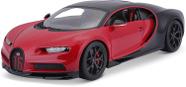 Miniatura Carro Bugatti Chiron 2016 1/18 Vermelho Bburago 11044