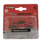 Miniatura Carro Ferrari Sf90 Stradale Race E Play 1/64 Vermelho Bburago 56000