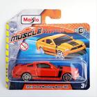 Miniatura Carro Ford Mustang Boss 302 2013 Laranja/Preto - 1:64 - Maisto Fresh Metal - Muscle (15079)