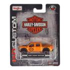 Miniatura Carro Hd Custom Ford Ranger 2021 1/64 Laranja Maisto 15380