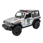 Miniatura Carro Jeep Wrangler 2018 Polícia 1/34 Kinsmart KT5412DPR