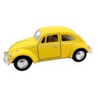 Miniatura Carro Volkswagen Fusca Fosco 1967 1/32 Amarelo KT5376D