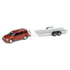 Miniatura chevy hhr 1/64 com trailer johnny lightning