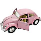 Miniatura Coleção Fusca Rosa 1967 Clássico Escala 1/32