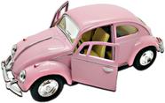 Miniatura Coleção Fusca Rosa 1967 Clássico Escala 1/32