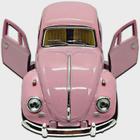 Miniatura Coleção Fusca Rosa 1967 Clássico Escala 1/32.