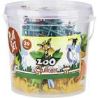 Miniatura colecionavel zoo playset c/30fig/arvore/cer gulliver