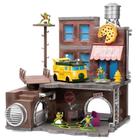 Miniatura Diorama Tartarugas Ninjas Turtle Lair Nano Metal Jada - 801310346792