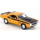 Miniatura Dodge Challenger T/A 1970 Welly 1/32 Metal e Fricção Amarelo