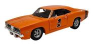 Miniatura Dodge Charger Rt 1969 Laranja Metal Maisto 1:24