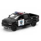 Miniatura Dodge RAM 1500 2019 Kinsmart 1/46 Metal e Fricção Preta Police