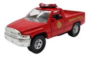 Miniatura Dodge Ram Bombeiro Vermelho Metal 1:46 - Maisto