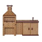 Miniatura em Mdf Woodplan Churrasqueira 11 X 13 X 3 - M1002 - MAD. WOODPLAN