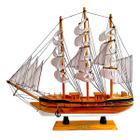 Miniatura Enfeite Decoração Barco Navio Veleiro Madeira 40cm