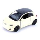 Miniatura Fiat 500e Kinsmart 1:28 Metal e Fricção Creme