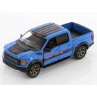 Miniatura Ford F-150 Raptor 2022 Livery Edition Kinsmart 1:46 Metal e Fricção Azul