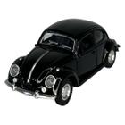 Miniatura Fusca Carrinho Ferro Fricção Abre Porta Preto