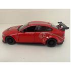 Miniatura Jaguar XE SV Project 8 Faixa Kinsmart 1/38 Metal e Fricção Vermelho