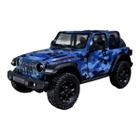 Miniatura Jeep Wrangler Rubicon Azul Camuflado 1:34 - Kinsmart