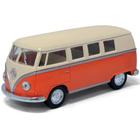 Miniatura Kombi 1962 Kinsmart 1/32 Metal e Fricção Bege/Laranja