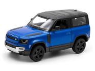 Miniatura Land Rover Defender 90 kinsmart 1/36 Metal e Fricção Azul