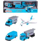 Miniatura Majorette Logistic Maersk Gift Pack Veiculos de Transportes 1/64