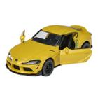 Miniatura Majorette Premium Cars Toyota GR Supra c/Card 1/64 Metal Amarelo