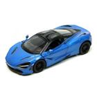 Miniatura McLaren 720S Kinsmart 1/36 Metal e Fricção Azul