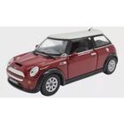 Miniatura Mini Cooper S Escala 1/28 Metal Kinsmart á Fricção(Vinho)