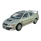 Miniatura Mitsubishi Lancer Evolution Prata Kinsmart 1:36