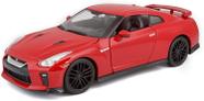 Miniatura Nissan Gtr 2017 Vermelho 1/24 Bburago Carro