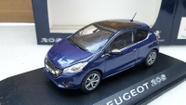Miniatura Peugeot 208 3 Portes Ixo Models Azul Escala 1/43