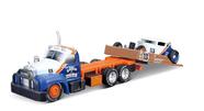 Miniatura Picape Reboque C/ Carro 1/64 Desing Elite Transport 1953 Mack B-61 Flatbed/ 1929 Ford Model A Bc/Az Maisto 15055