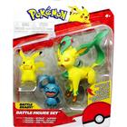 Miniatura Pokémon Figura de Batalha Set Com 3 Bonequinhos